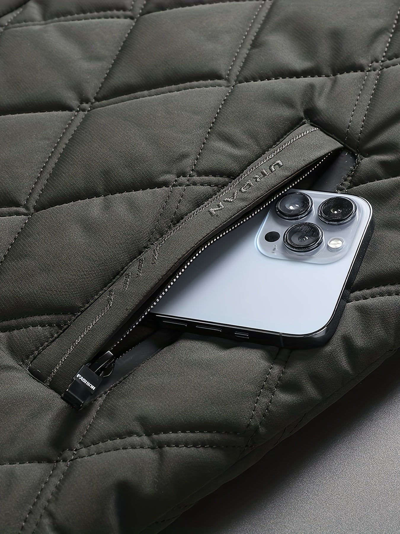 Herrjacka Quiltad Klassisk Stil för Vardag och Arbete