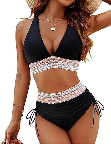 Robyn – Högmidjad Bikinisplit med Trendigt Design