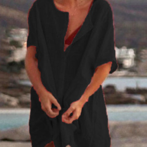 Dam Kaftan Strandtunika – Avslappnad Sommarstil och Bekväm Passform