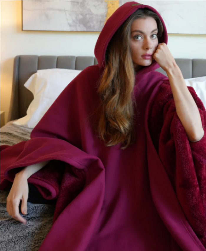 Dam Oversized Hoodie-Filt – Mysig Loungeklädsel för Avslappning och Hemmabruk