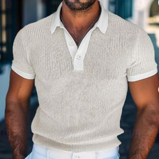 Jacob – Kortärmad Polo T-shirt i Vit