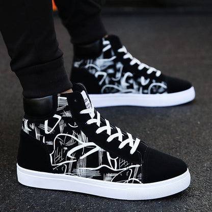 Terry – Höga Sneakers för Män i Koreansk Stil