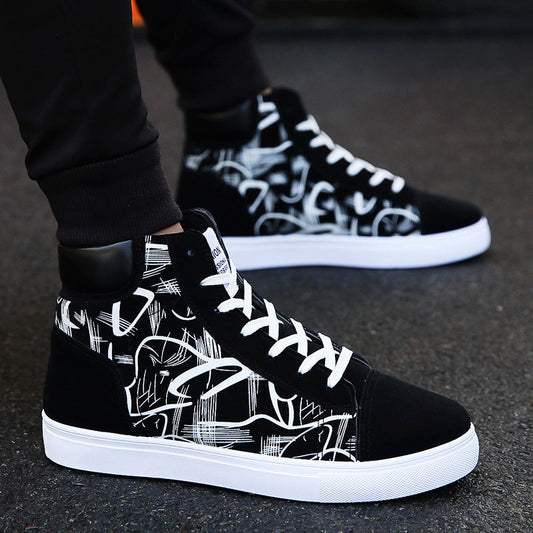 Terry – Höga Sneakers för Män i Koreansk Stil