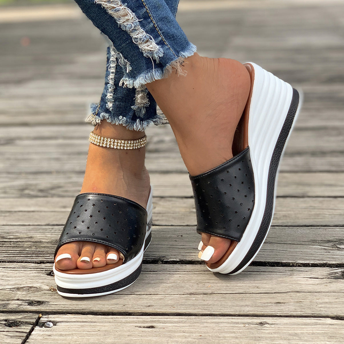 Gillian – Sandaler med fiskmunsdesign och hög klack för kvinnor