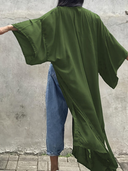 Dam Kimono Strandplagg Lång Elegant Stil Semester