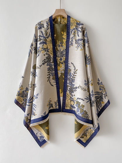 Dam Kimono med Blommönster och Elegant Stil för Vardagsbruk och Fest