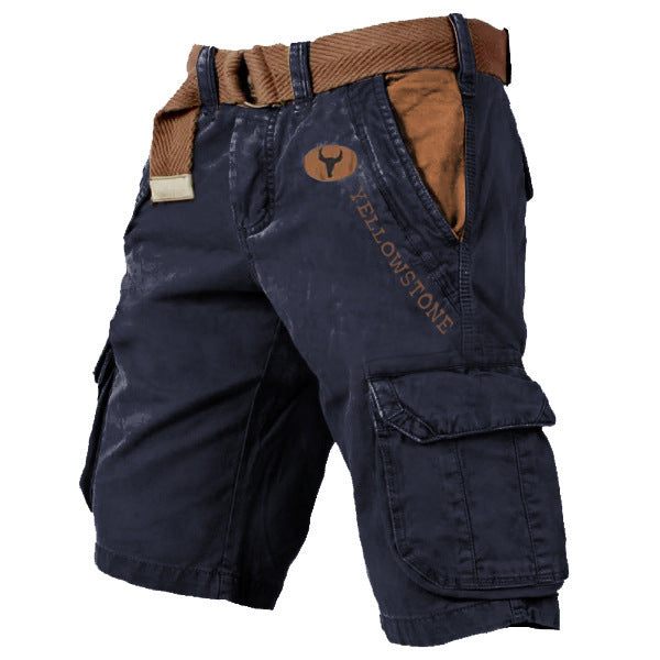 Herrarnas sportiga cargoshorts med bälte – avslappnad outdoor-stil och funktionella fickor
