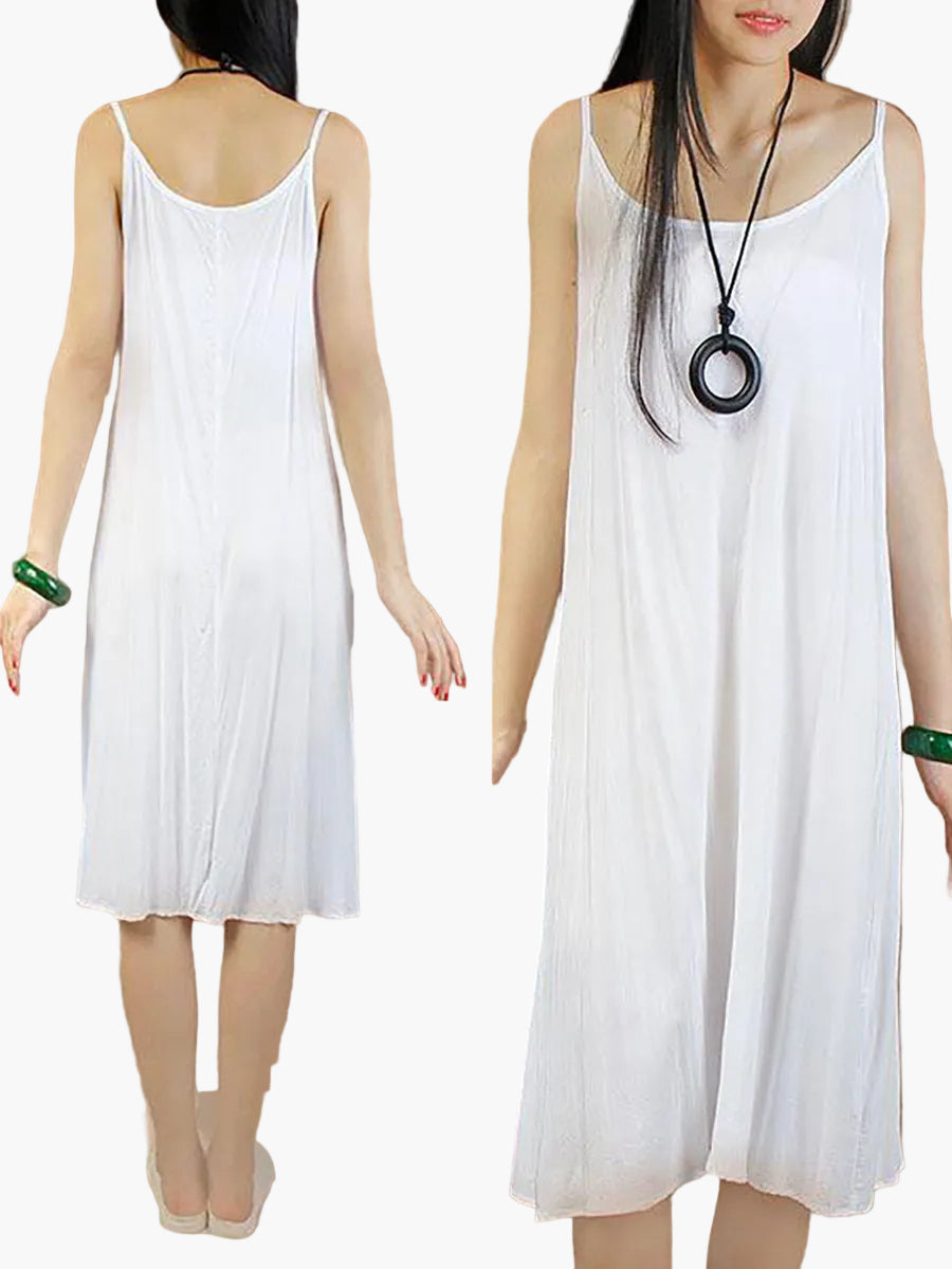 Dam Plus Size Sommarklänning med Spaghettiaxlar