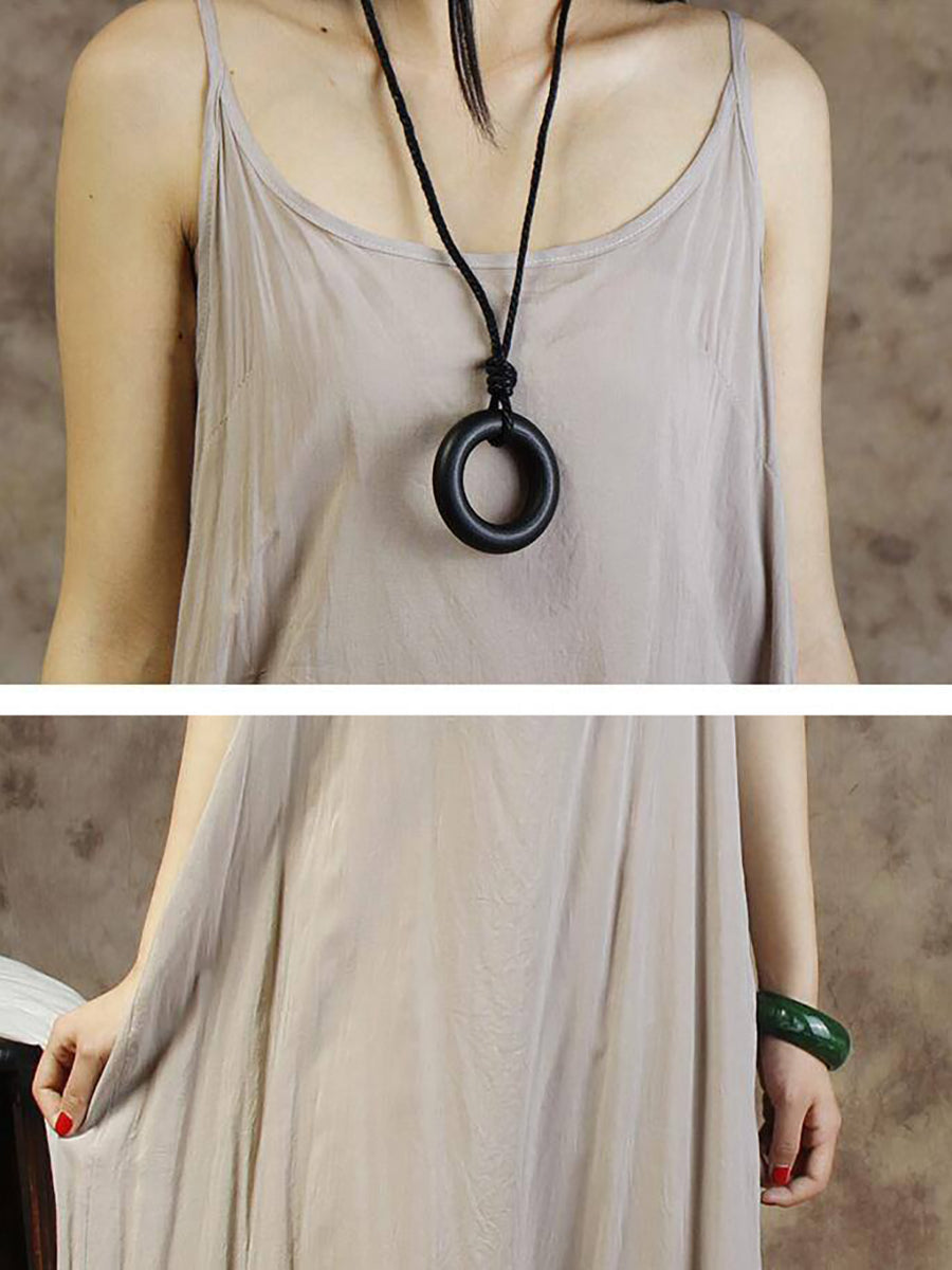 Dam Plus Size Sommarklänning med Spaghettiaxlar