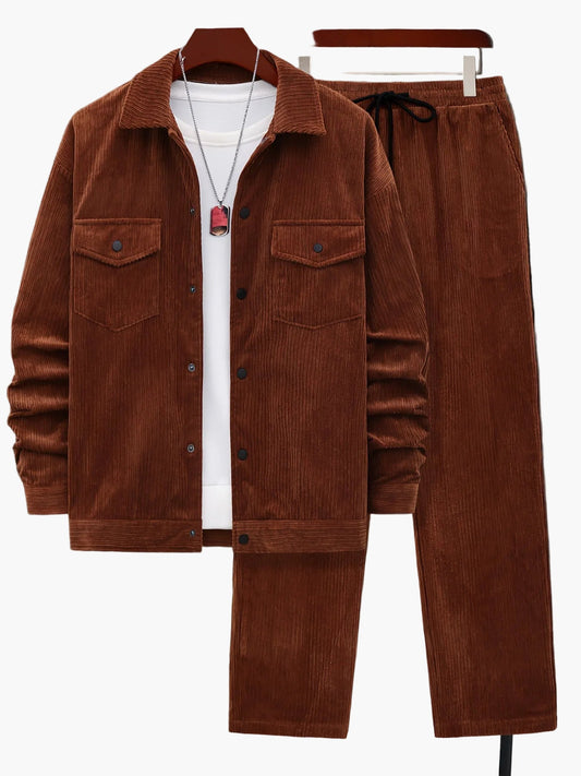 Herrset – Avslappnad jacka och byxa, modern stil för höst och vinter