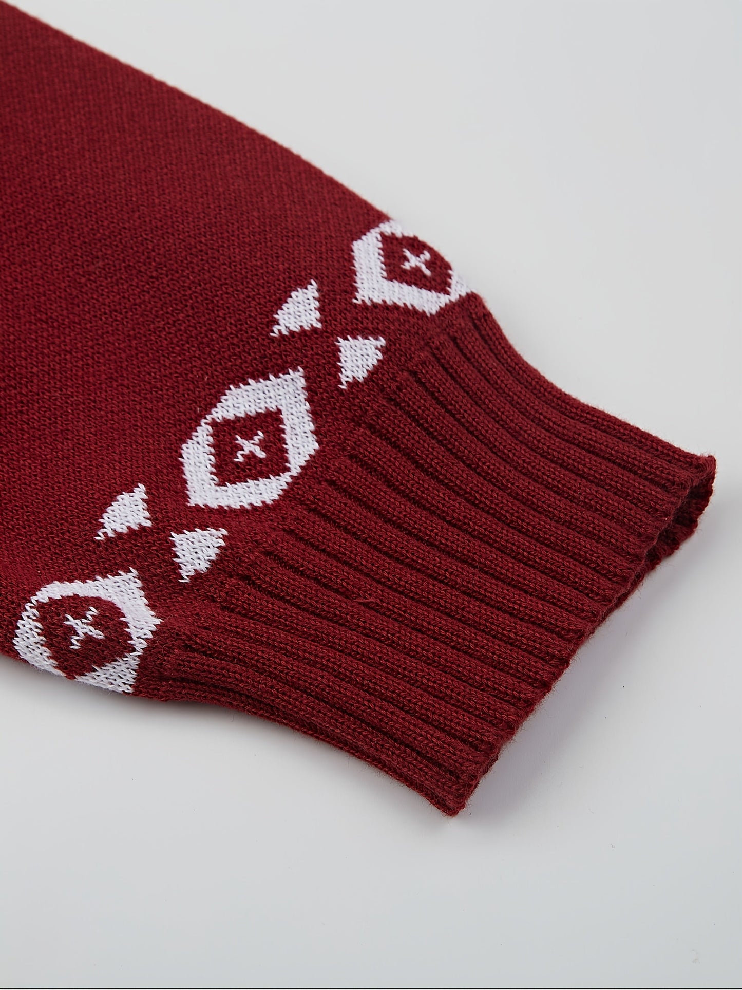 Herrarnas jultröja med dragkedja och renmotiv – avslappnad vinterstickad cardigan