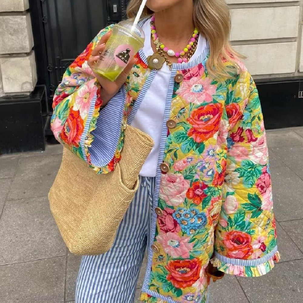 Ashley – Blommig Oversized Kappa