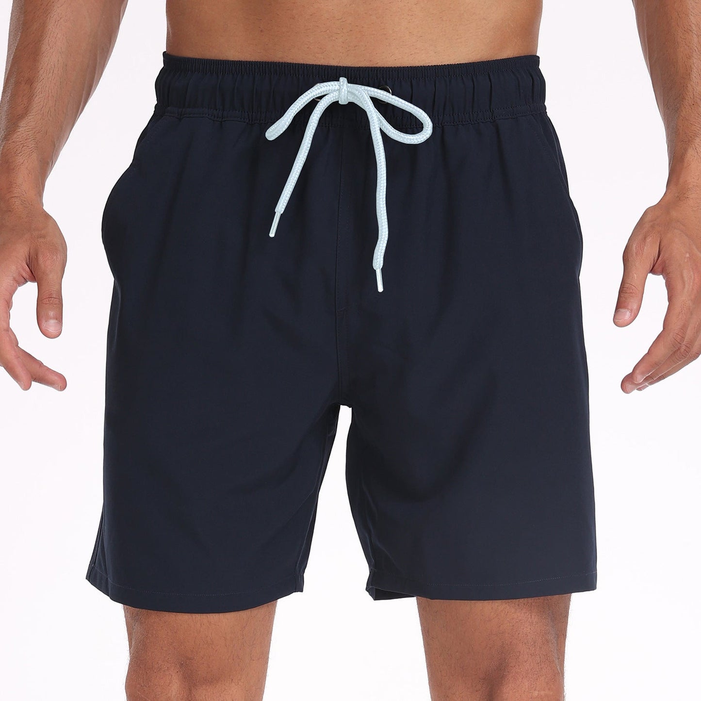Herr Baddräktsbyxor Sportiga Strandshorts med Innerficka – Perfekta för Strand och Träning