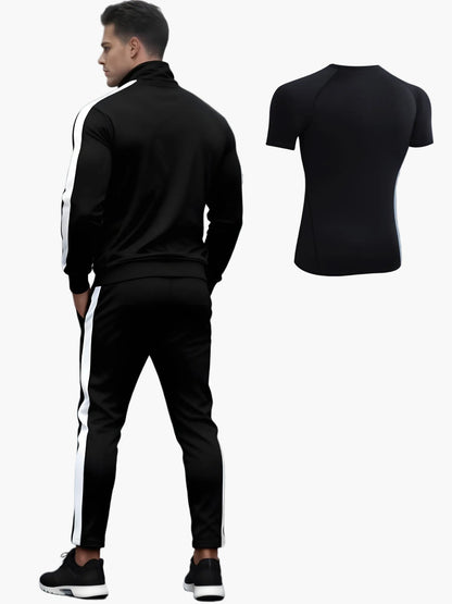 Herrarnas Sportigt Träningsset – Atletisk Träningsdress för Gym och Vardag