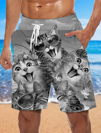 Bobby – Lösa strandbyxor med 3D-mönster