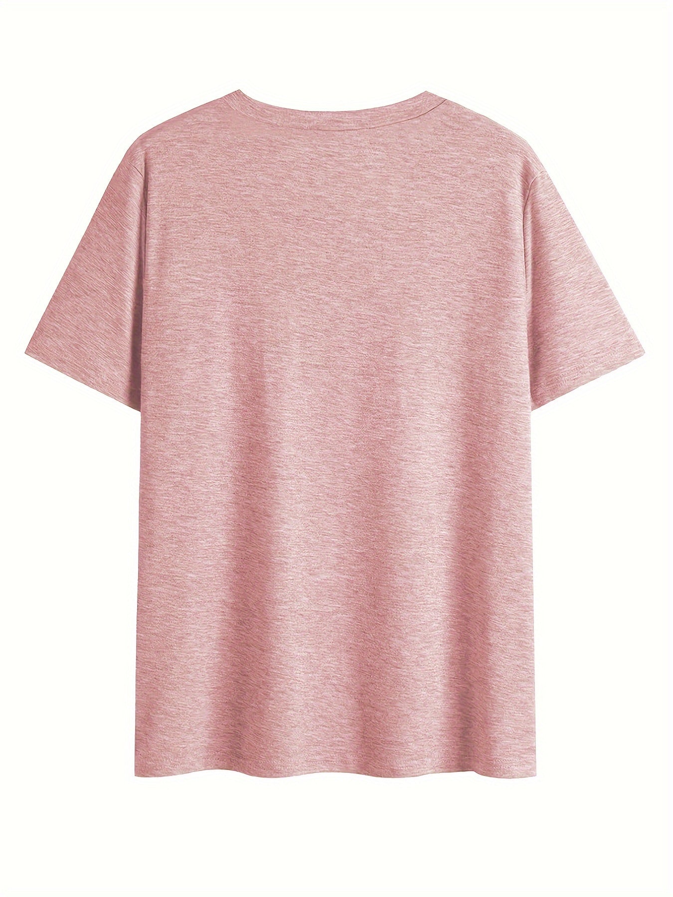 Dam T-shirt med v-ringning och blommönster – avslappnad sommarstil