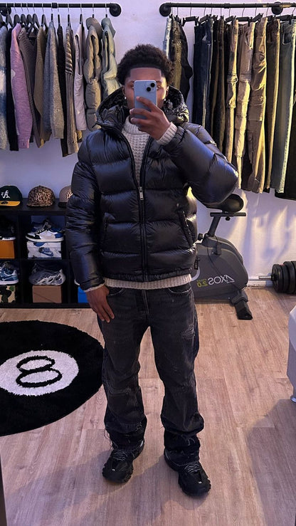 Herr Dunjacka Puffer för Vinter – Modern Streetwear med Vadderad Komfort och Praktisk Design