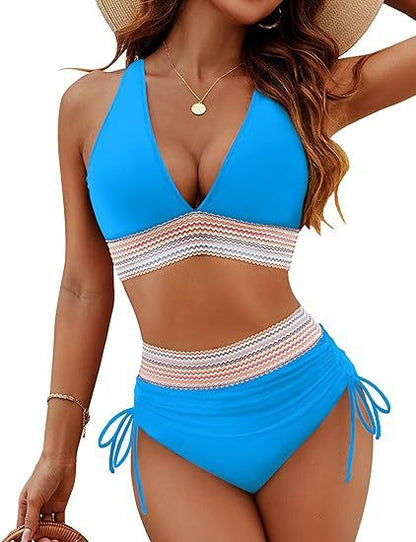 Robyn – Högmidjad Bikinisplit med Trendigt Design