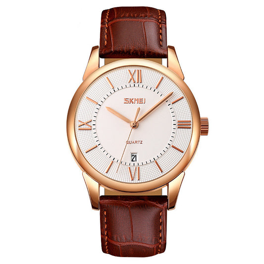 Charlotte – Unisex filosofklocka med konstläderarmband