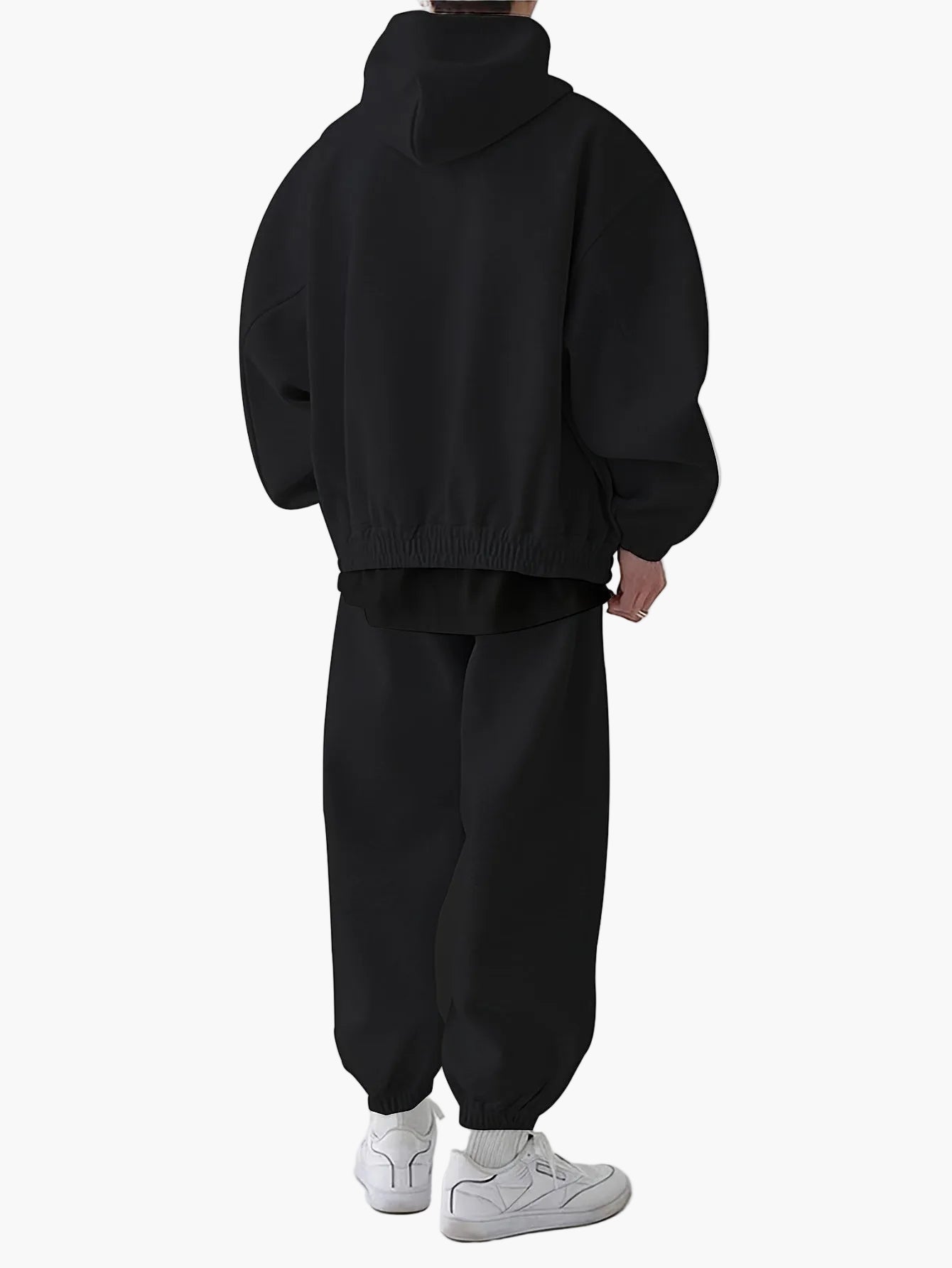 Herrarnas sportiga avslappnade set med hoodie och byxor – perfekt för träning och vardag
