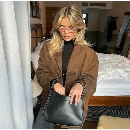 Dam Retro Oversized Kavaj Jacka – Stilren Vintage för Vardagsbruk och Mode