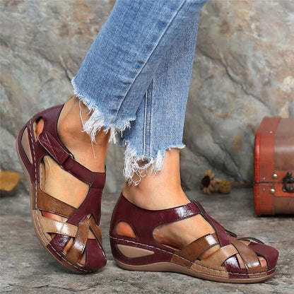 Shannon – Vattentåliga Sommar Sandaler med Blandad Färgdesign och Klack
