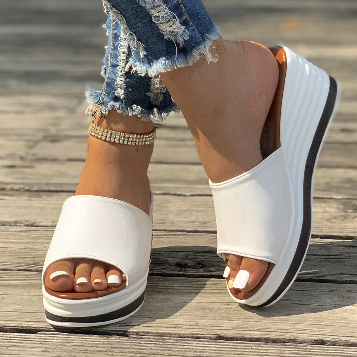 Gillian – Sandaler med fiskmunsdesign och hög klack för kvinnor