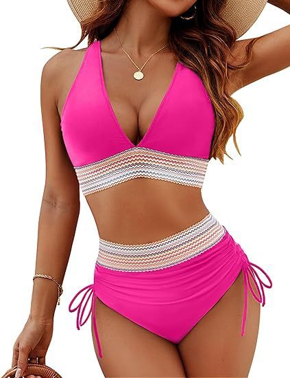 Robyn – Högmidjad Bikinisplit med Trendigt Design