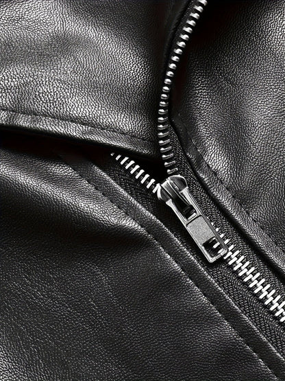 Herr Vintage Bikerjacka – Modern Streetwear Med Stil