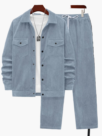 Herrset – Avslappnad jacka och byxa, modern stil för höst och vinter