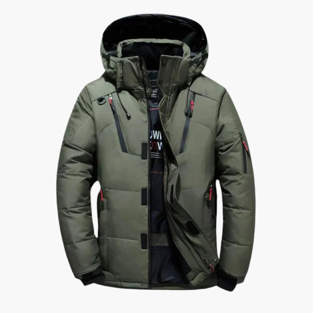 Alex – Herrjacka i dun med modern stil