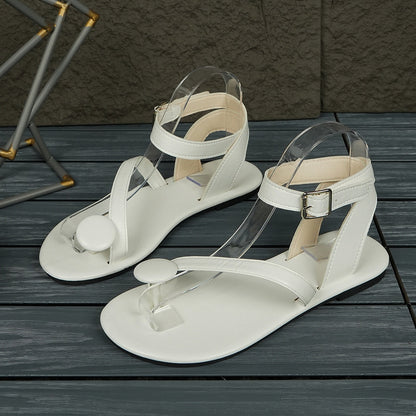 Dam Sandaler med Modern Tårem och Ankelrem – Trendiga Sommar Tofflor