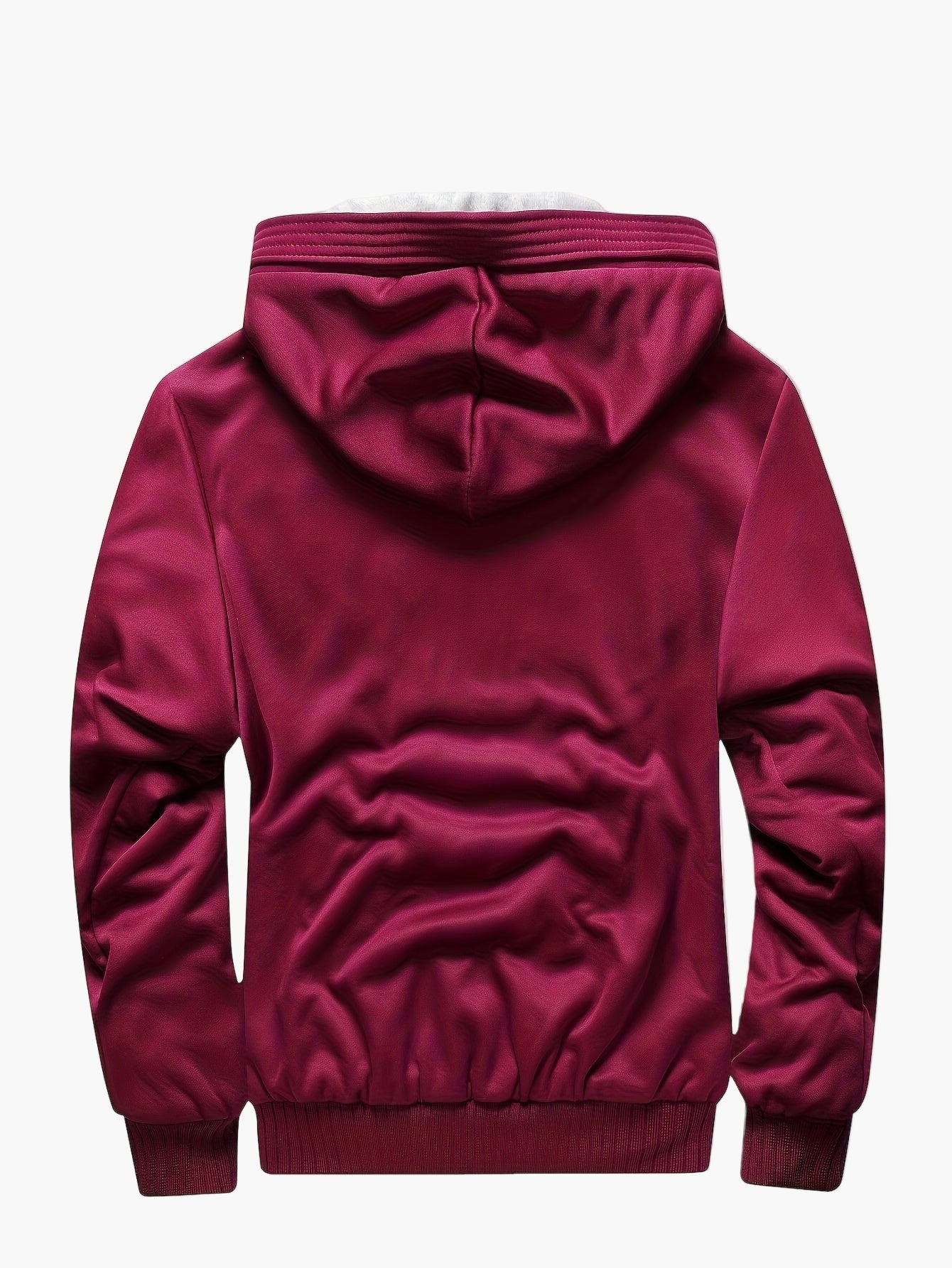 Herr Vinterjacka med Huva – Varm Fodrad Hoodie för Vardagsbruk