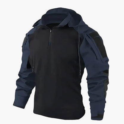 Herr Tactical Jacka – Funktionell Outdoor och Vardag – Sportjacka med Flera Fickor och Justerbar Huva