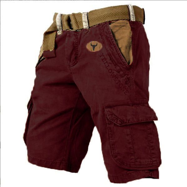 Herrarnas sportiga cargoshorts med bälte – avslappnad outdoor-stil och funktionella fickor
