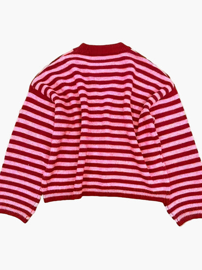 Damtröja med ränder och elegant stil för höst och vinter