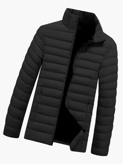 Herr Jacka Vadderad Lättviktsjacka med Dragkedja för Vardagsbruk och Utomhusaktiviteter