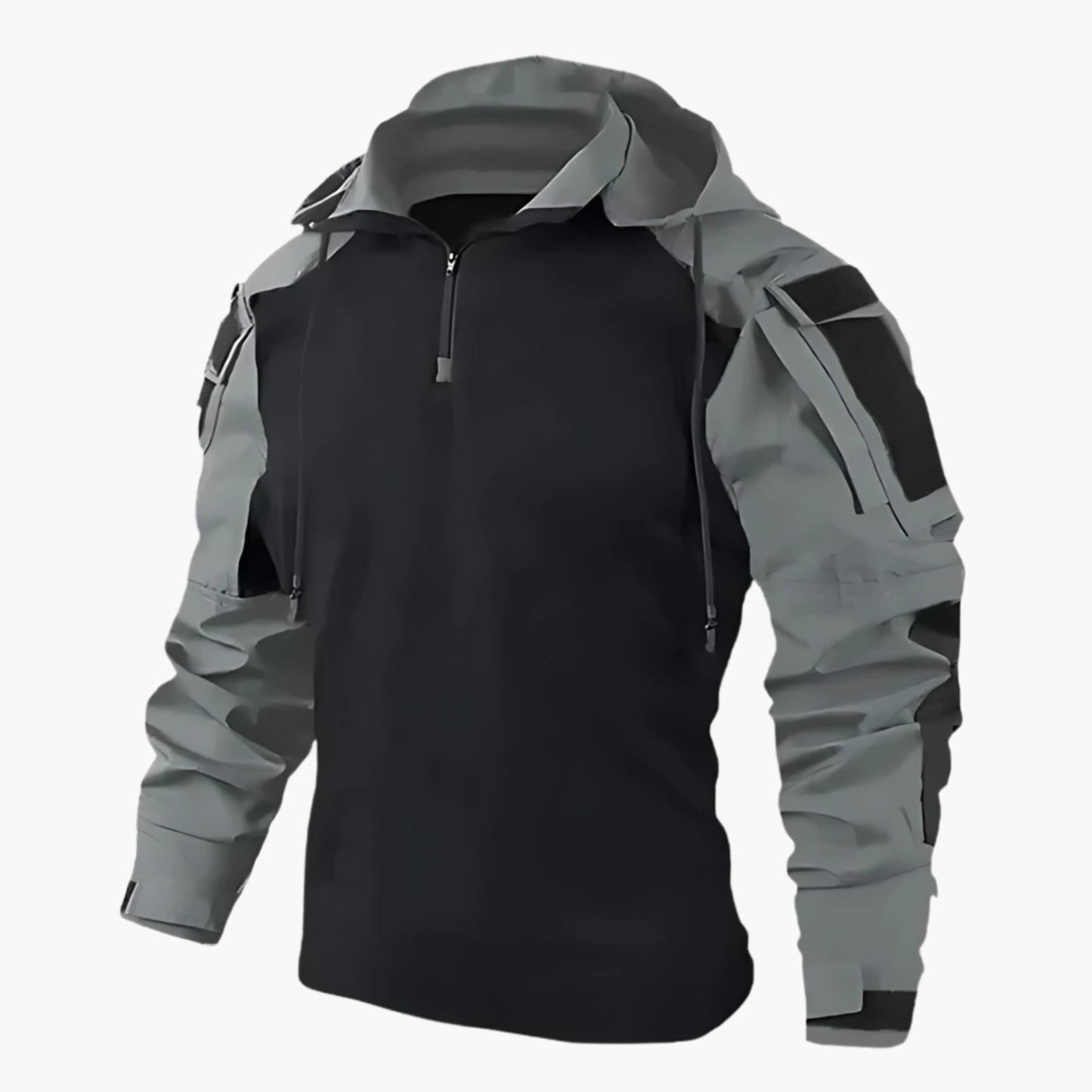 Herr Tactical Jacka – Funktionell Outdoor och Vardag – Sportjacka med Flera Fickor och Justerbar Huva