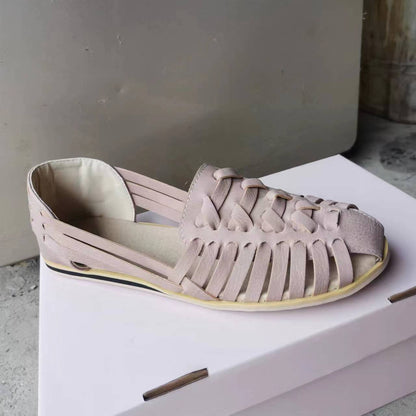 Damers casual flätade loafers i PU-läder – perfekt för vardagsbruk och komfort