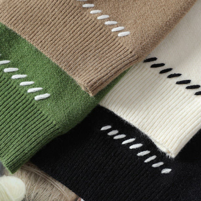 Herrstickad kofta i avslappnad stil för vardag och kontor