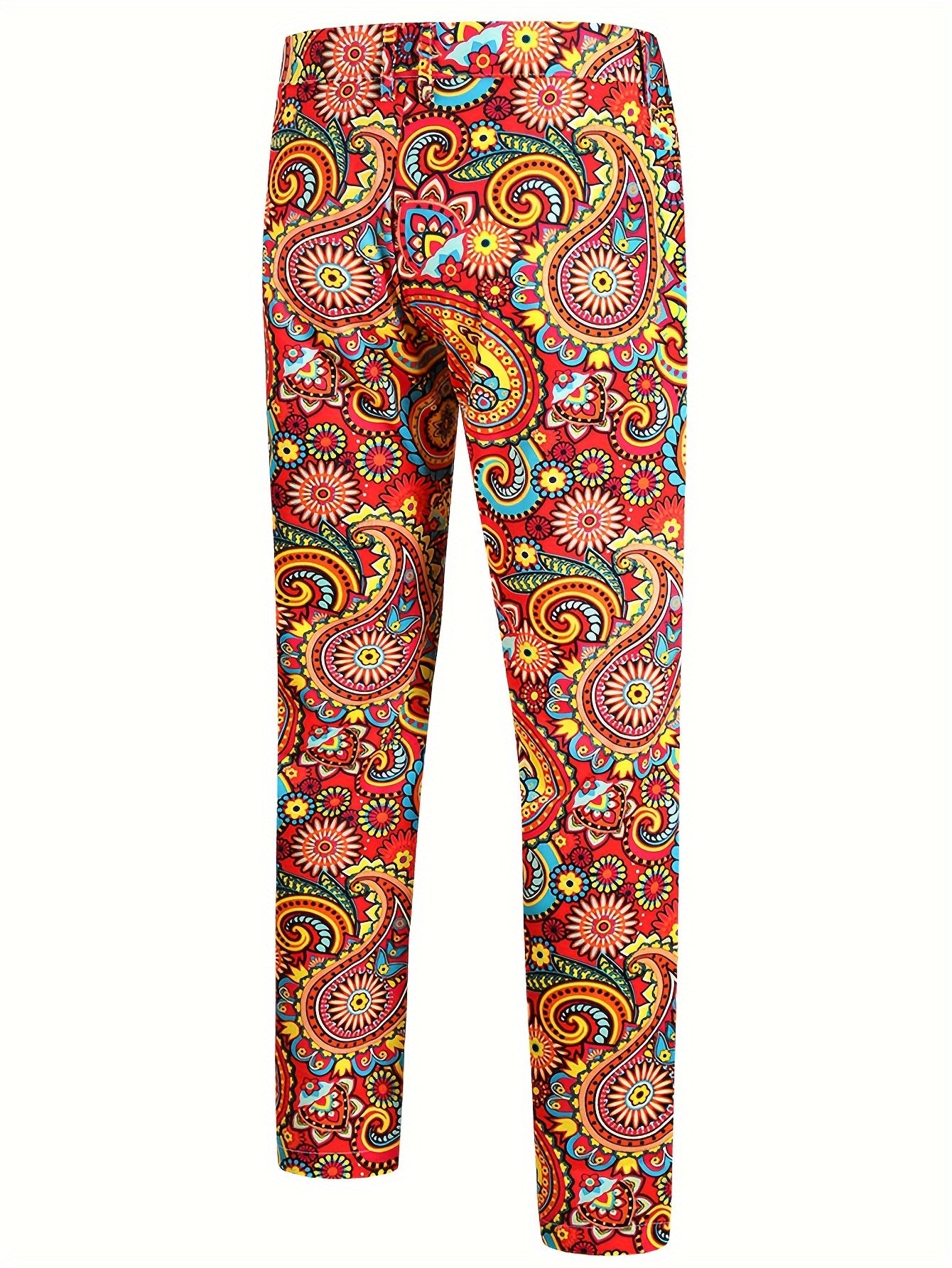 Herrkostym Tvådelad Paisley Mönstrad Festkostym – Modern och Unik Stil för Särskilda Tillfällen