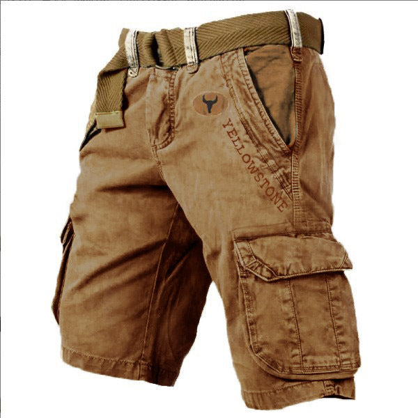 Herrarnas sportiga cargoshorts med bälte – avslappnad outdoor-stil och funktionella fickor