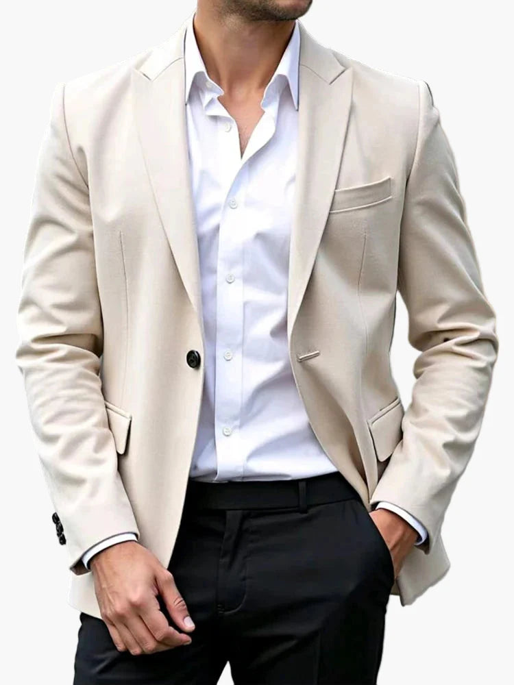 Herr Blazer Kavaj Slim Fit Elegant Affärslook Fest & Kontor