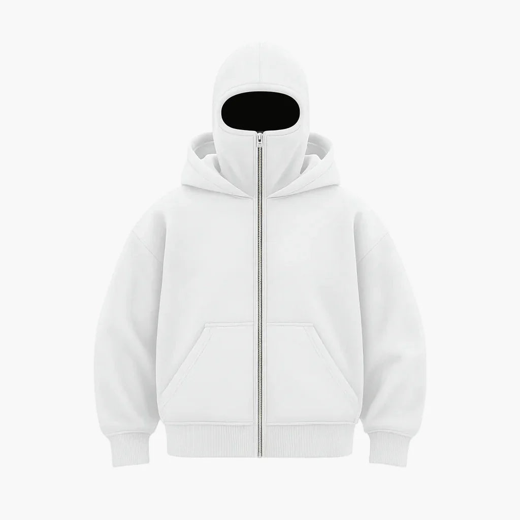 Herrar Urban Tech Hoodie med Integrerad Balaklava – Funktionell Streetwear för Aktiva