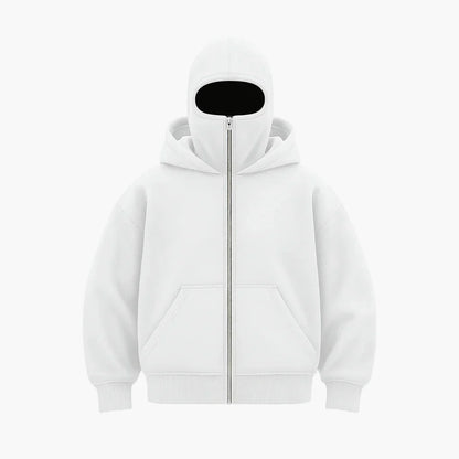 Herrar Urban Tech Hoodie med Integrerad Balaklava – Funktionell Streetwear för Aktiva