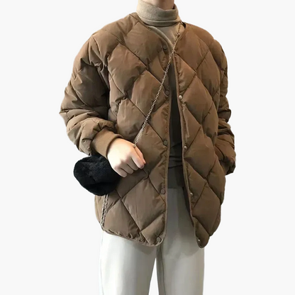 Dam Quiltad Vinterjacka – Ledig och Trendig Varm Jacka för Vardagsbruk