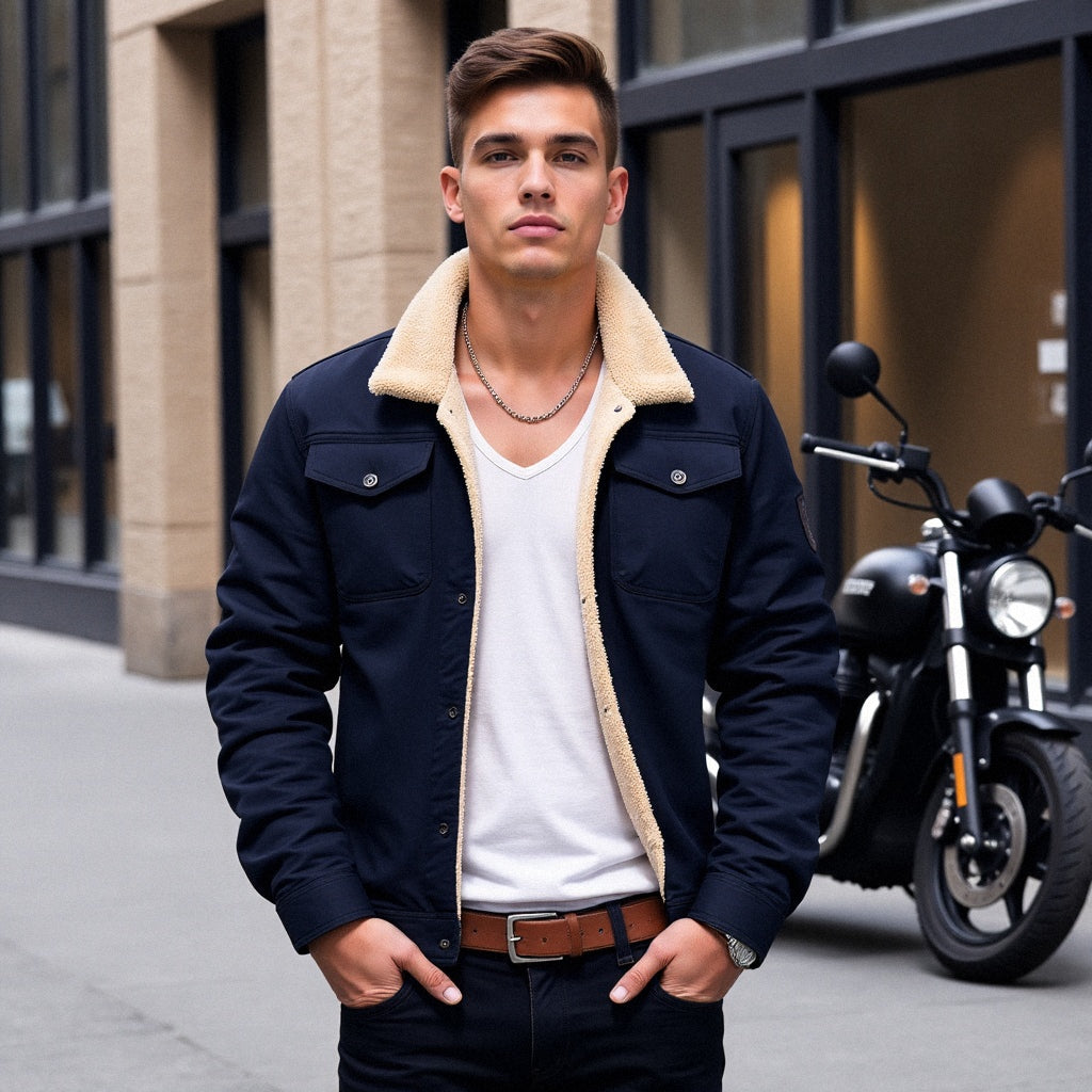 Herrjacka Bomber Vintage Vinter – Varm och Stilfull Vardagsjacka