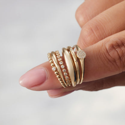 Mary – Slim Dome Ring för Kvinnor