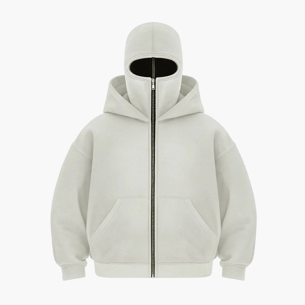 Herrar Urban Tech Hoodie med Integrerad Balaklava – Funktionell Streetwear för Aktiva