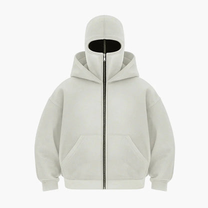 Herrar Urban Tech Hoodie med Integrerad Balaklava – Funktionell Streetwear för Aktiva